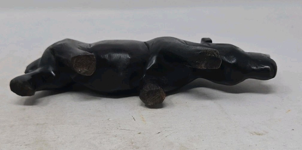 Hand Carved African Ironwood Rhino Figurine Safari Animal Sculpture 7” x 3”