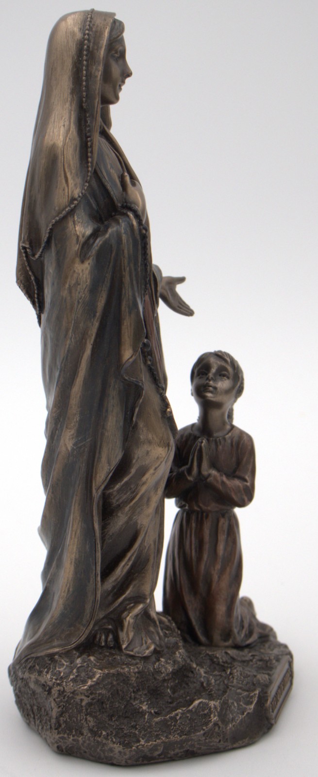 Veronese Design Our Lady of Lourdes Virgin Mary & St Bernadette Resin Statue 8″