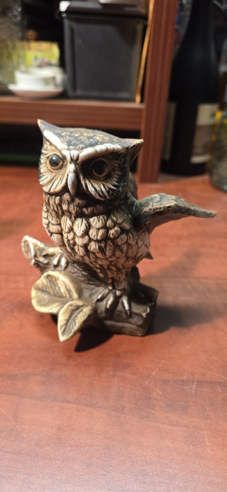 Vintage 1970s 1980s Pair Porcelain Owl Figurines Home Interiors HOMCO 1114 NOS