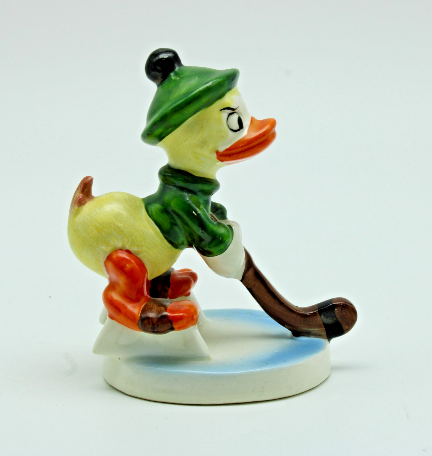 1950s Goebel Donald Duck Hockey Disney Figurine Full Bee DIS 124 Germany