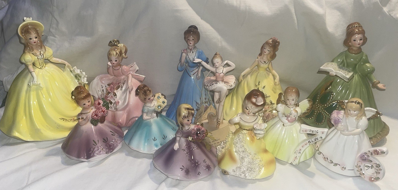 Vintage Josef Originals. Big Lot 12 Various Figurines. Early Rare