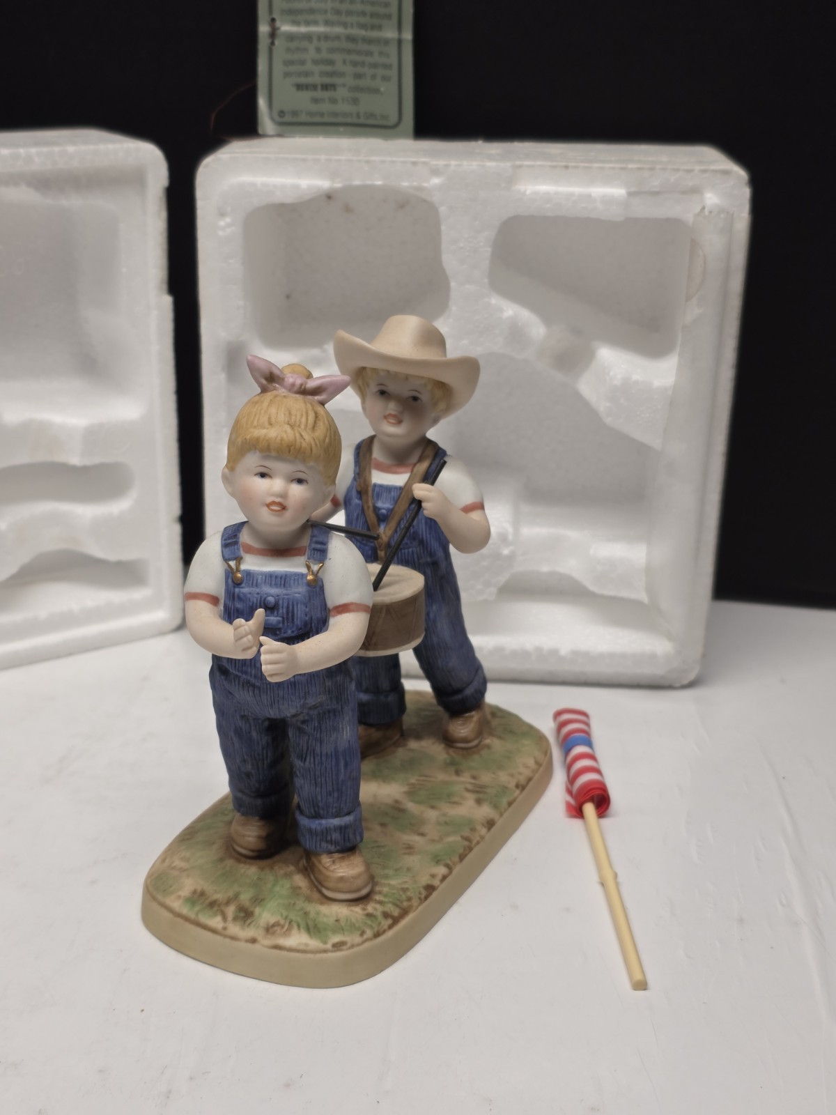 NEW Vintage Home Interiors HOMCO Denim Days Retired “FOURTH OF JULY” 1530 ~1997