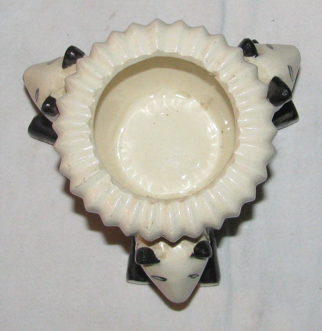 Vintage Porcelain Three Pandas Figurines Candy Trinket Dish Bowl Made in Japan⭐