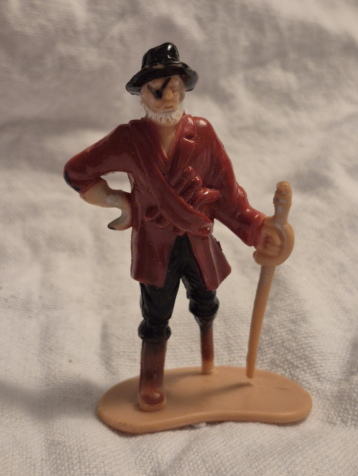 Pirate Figurine Plastic Miniature 3D Effect Red/Black/Beige/Brown 3 in