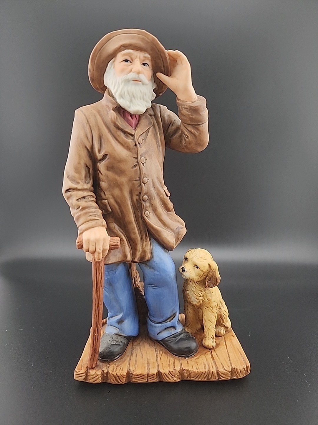 Vintage Home Interiors “Old Salty” #14015-99 Man W/Dog 8in. Figure