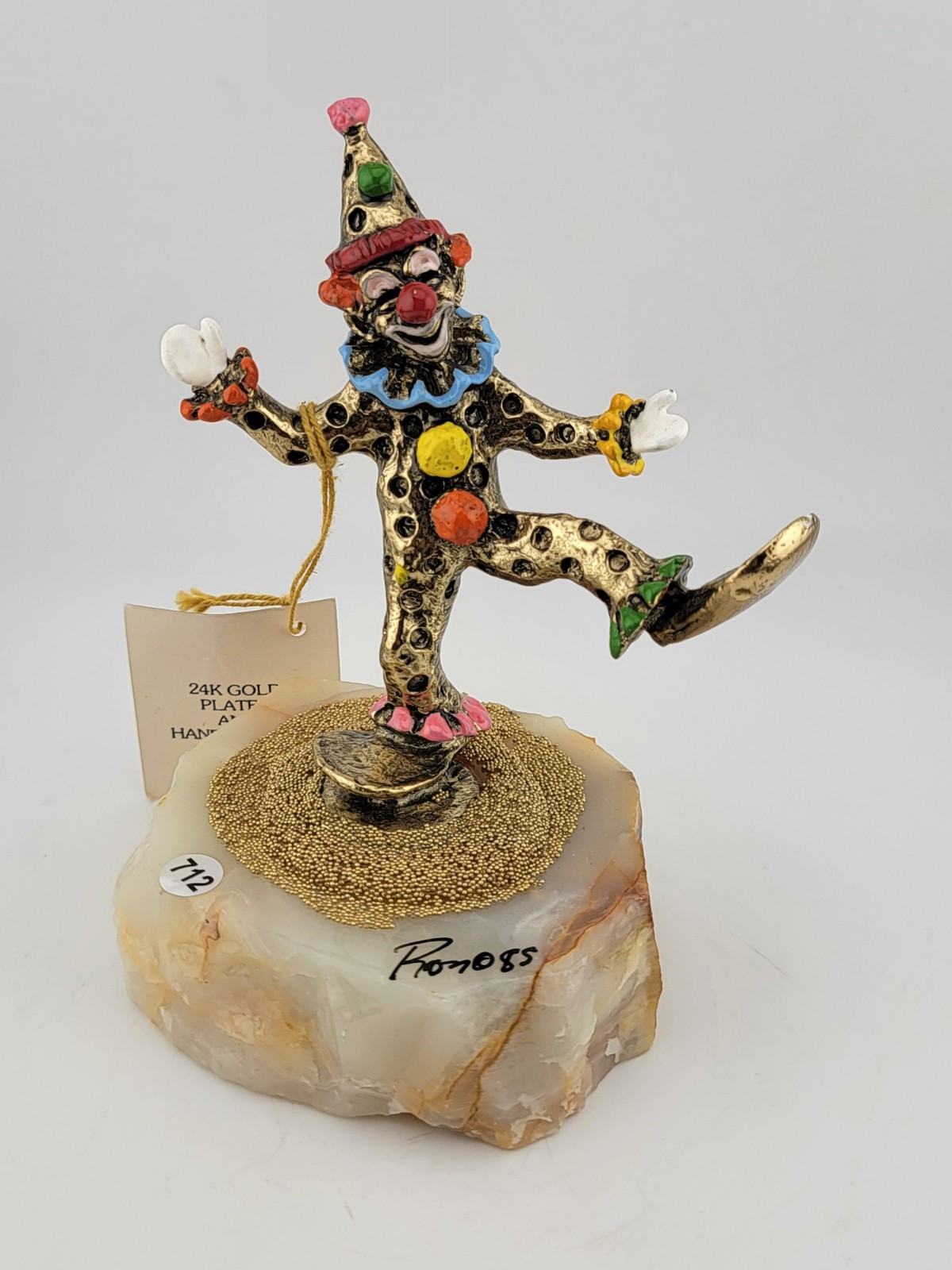 Vintage Ron Lee Signed Happy Clown Figurine Statue 1985 LE 118 With Tag