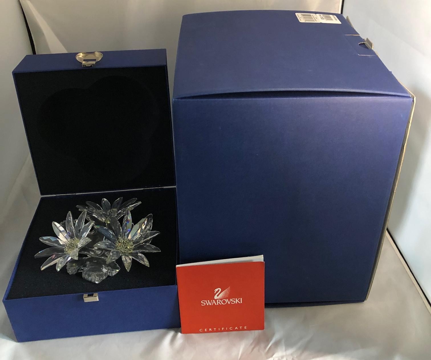 SWAROVSKI MAXI FLOWER ARRANGEMENT, #252976, RETIRED, RARE, COA, NEW IN BOX