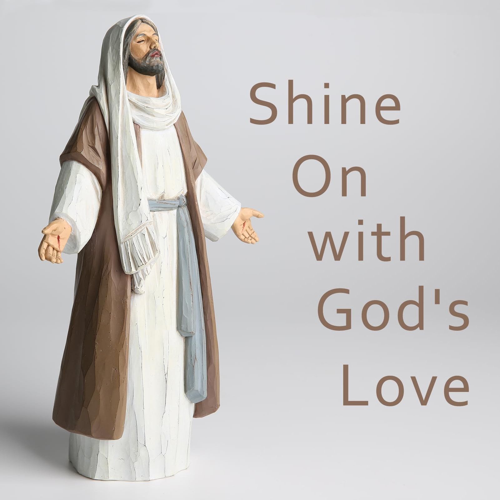 Jesus Christ Statue with Open Arms, Hand Painted Saint Statue Religious Moder…