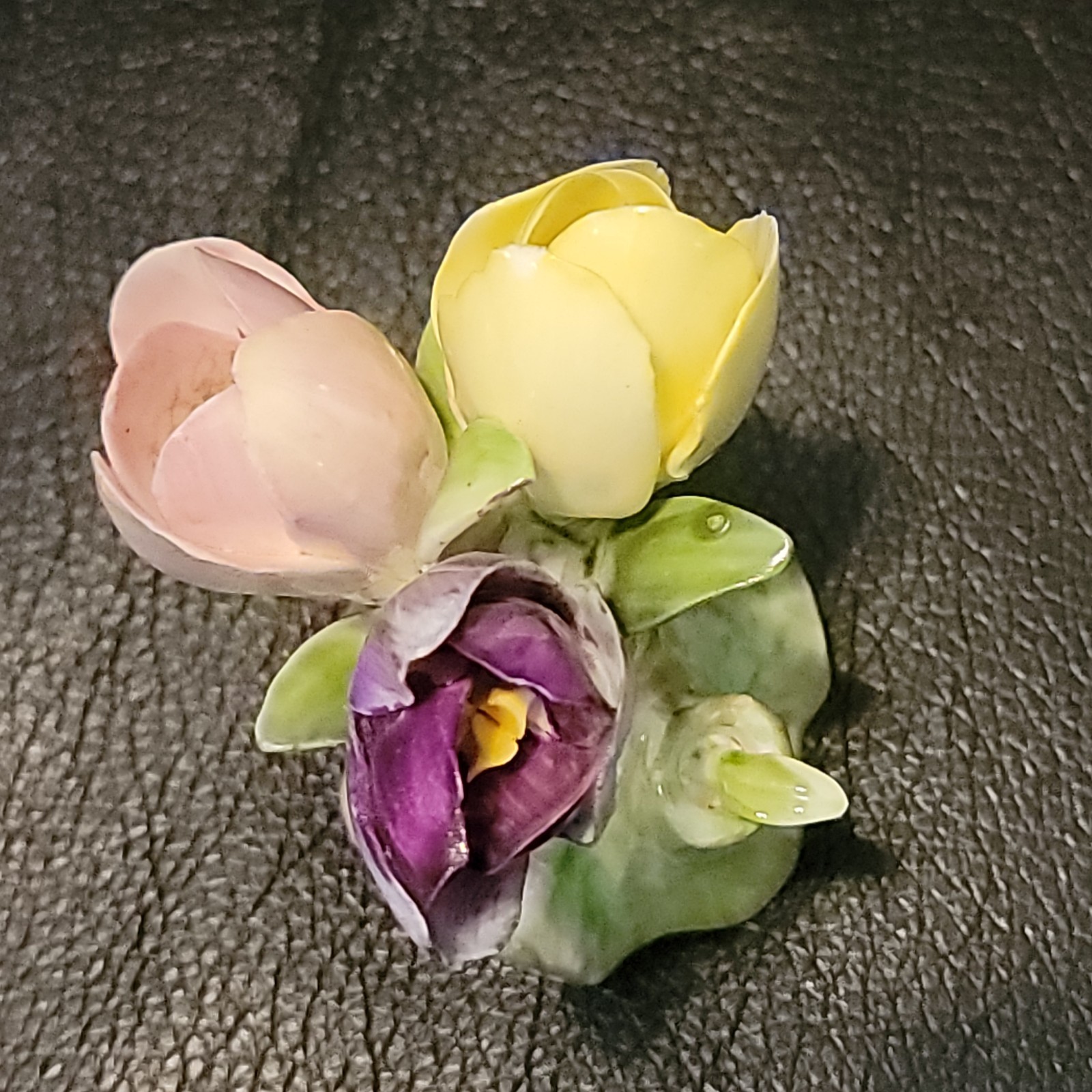 Vintage Royal Adderley Bone China Floral Bouquet 3.25″ Flowers in Tree Stump A5