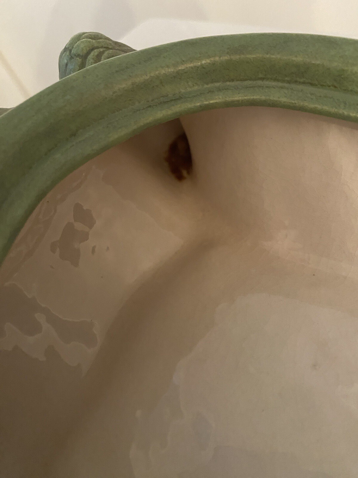 Vintage 1967 Holland Mold Green Ceramic Turtle Tortoise Jar with Lid Signed