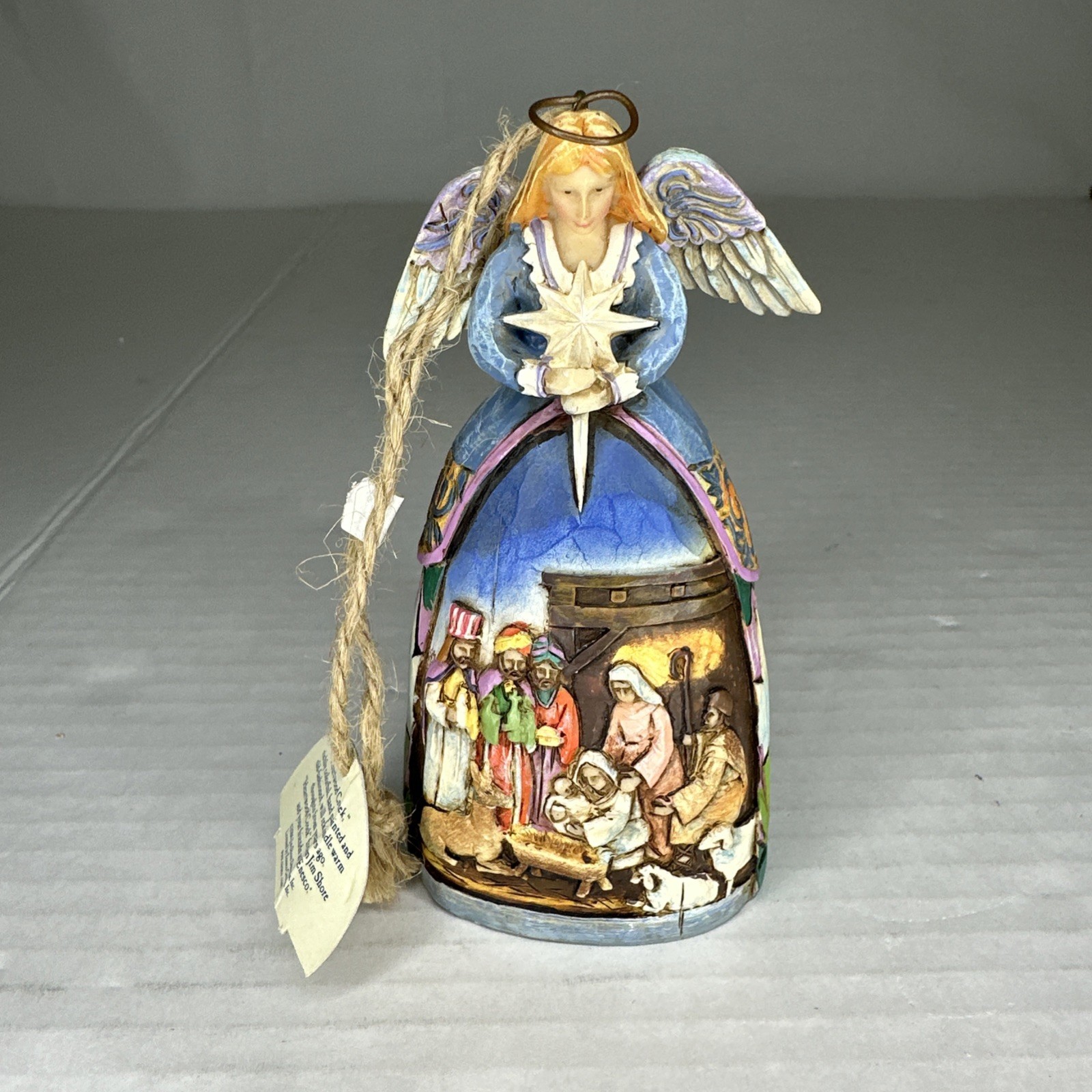 Jim Shore Angel w Nativity Scene 2006 Heartwood Creek Christmas Ornament W/ Tag