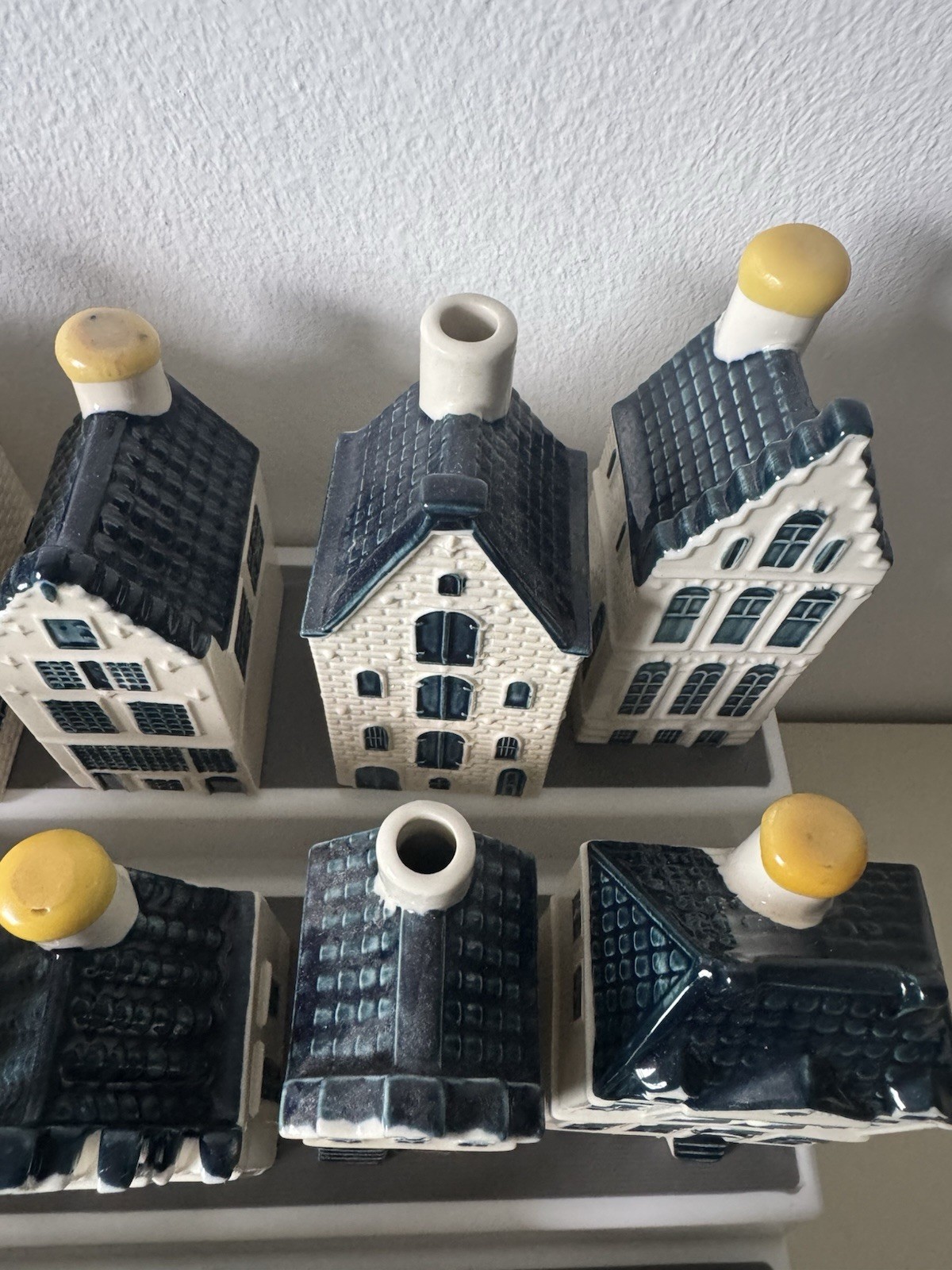 VTG KLM Blue Delft Houses Lot Of (30) Miniatures