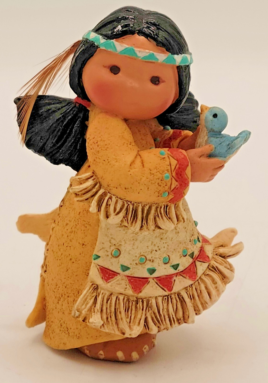 Friends of the Feather Figurine LITTLE BIRD TOLD ME Enesco Vintage FREE SHIP