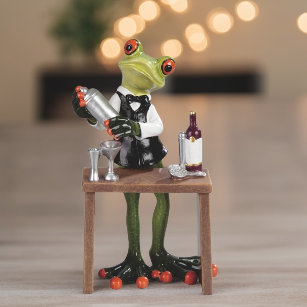 6.25″H Bartendor Frog Figurine Ornament Home Decor Unique Gift