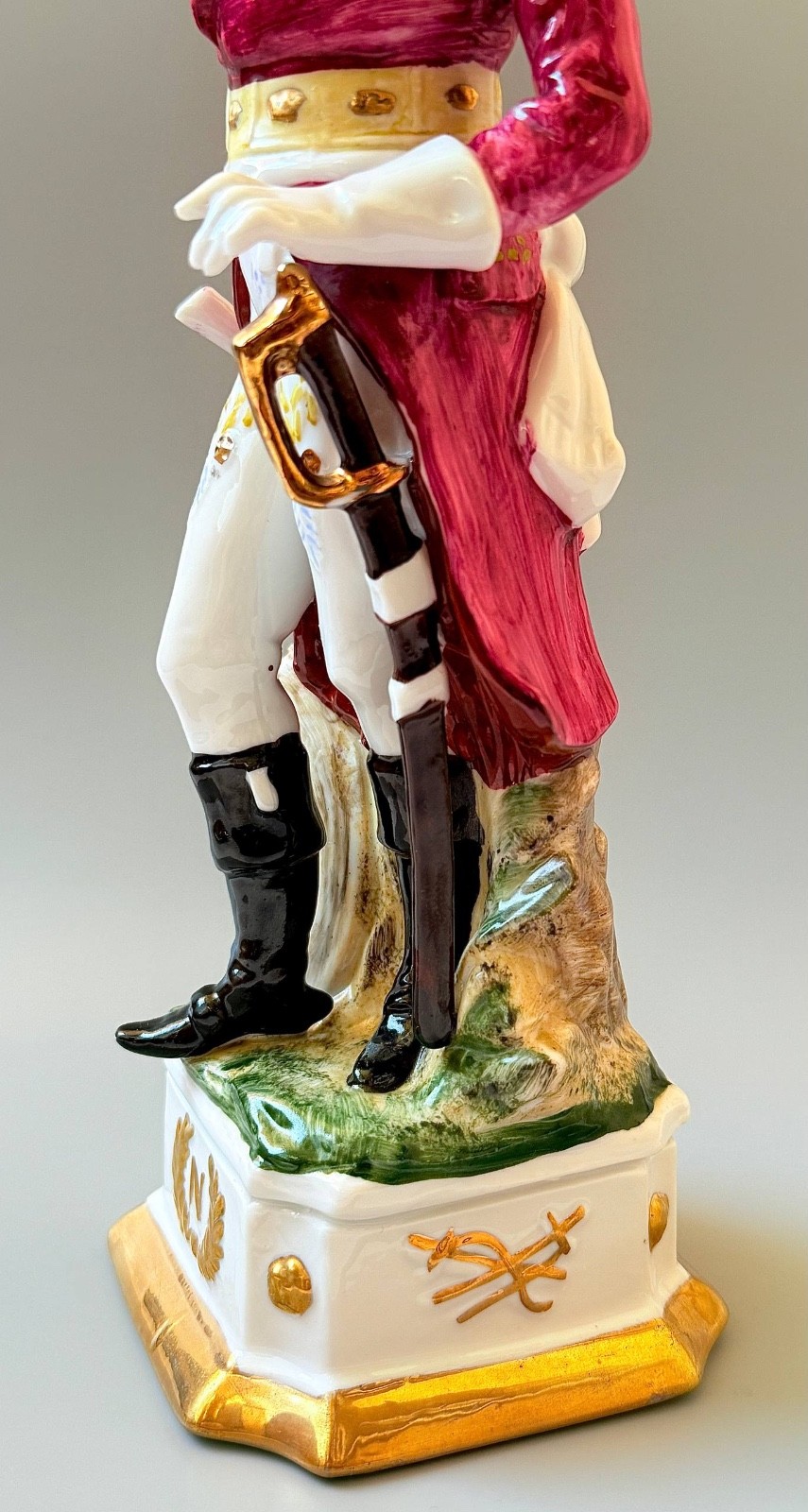 Vintage 12 Capodimonte Porcelain Napoleon Bonaparte Figurine Military Statue