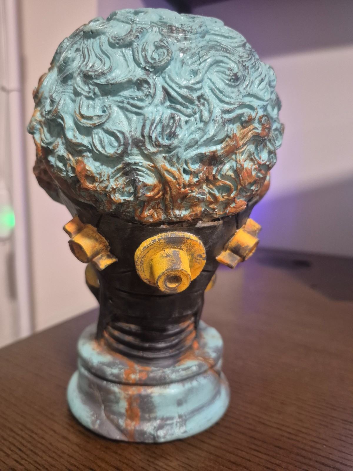 Cyborg Hermes Bust, Hermes Figure, Sci-Fi Art, Robotic Steampunk Statue 8.5 in