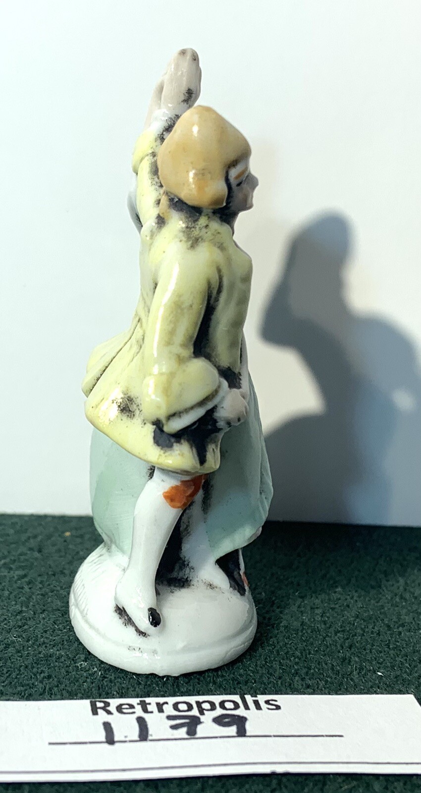 Porcelain Couple Dancing Figurine Dandy Man Yellow Jacket Germany Vintage