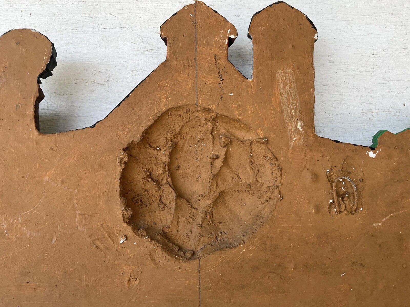 SALE-Vintage Chalkware Plaster 3D Barn Farm Scene Wall Hanging (Heavy 21lb) 38”