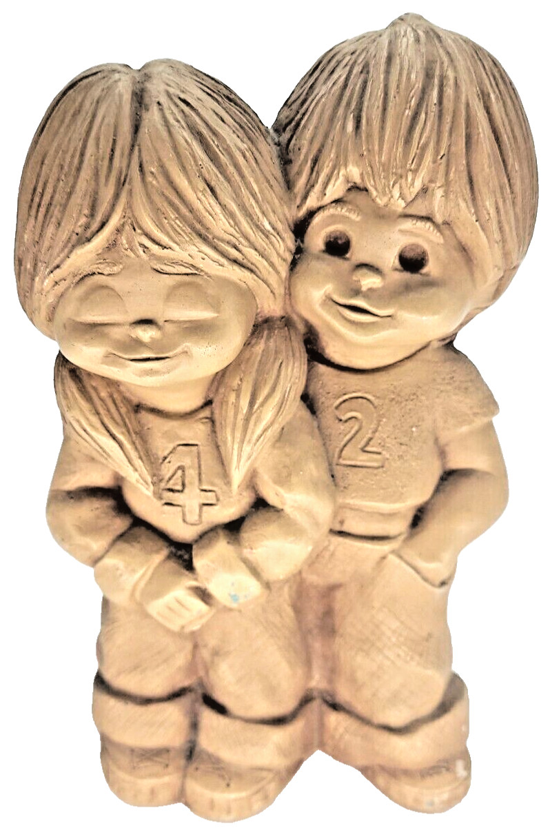 Vintage Fannykins Bill Mack Figurine, Young Love 1970s Solar Statuary, used (E6)