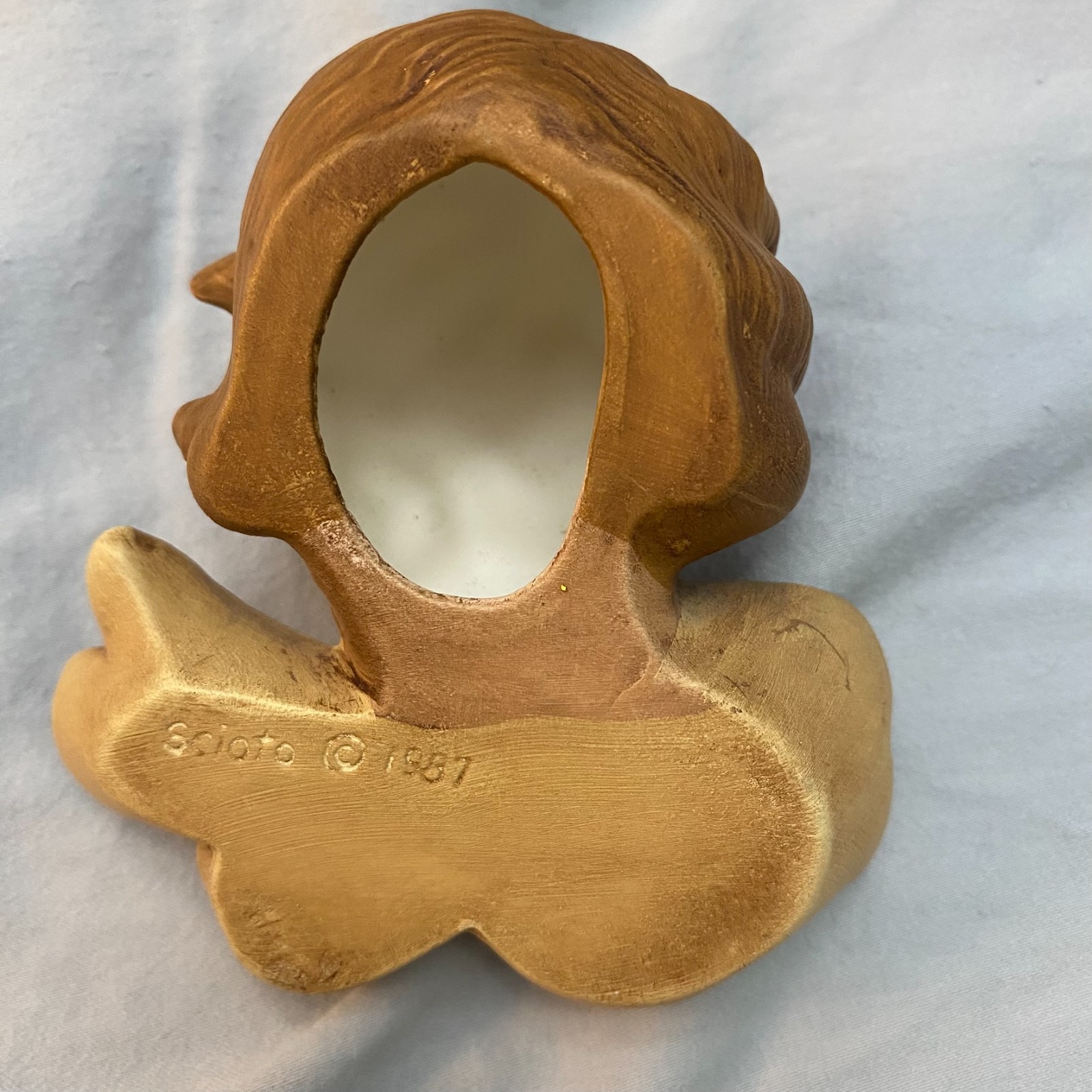 VTG 1987 Scioto Ceramic Angel/Cherub/Putti Instruments Wall Decor Set Of 6