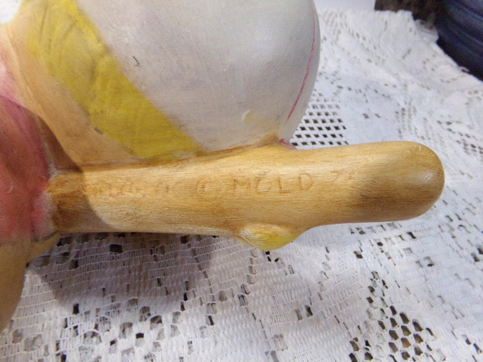 VINTAGE ATLANTIC SMILEY SOFTBALL GIRL WITH BAT 11″ TALL HALLMARK + 1974