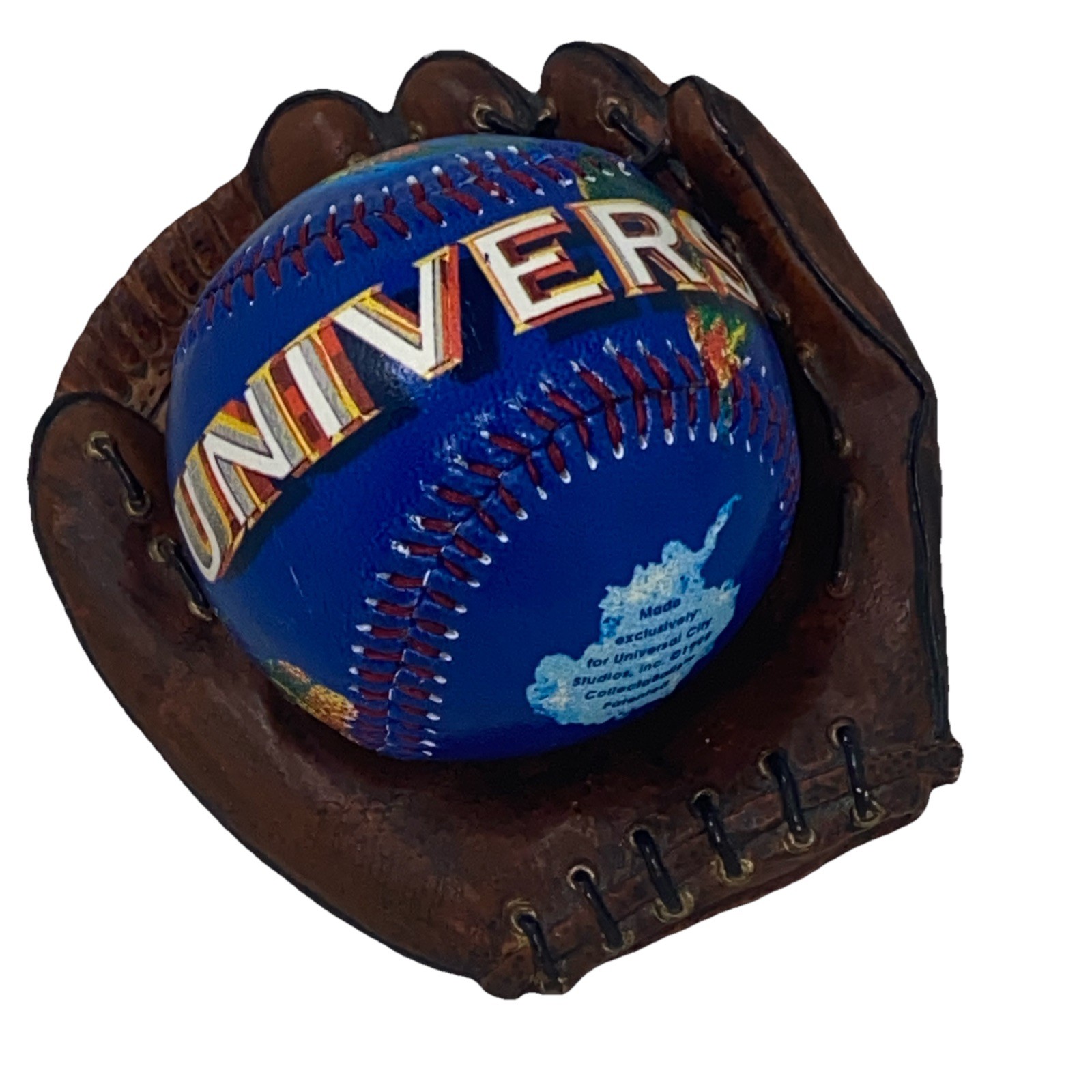 Vintage 1999 Universal Studio World Baseball Russ Berrie Ceramic Glove Figurine