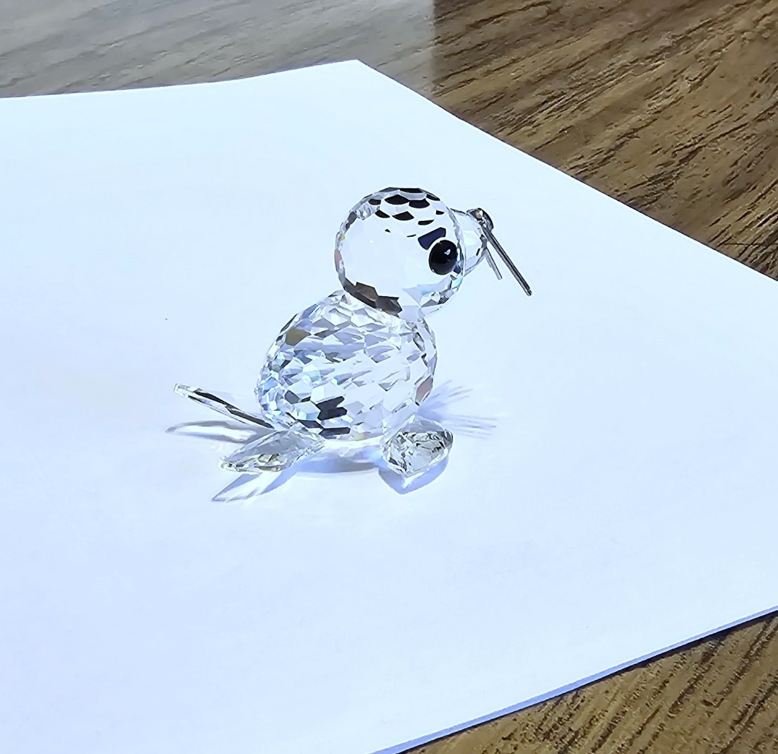 🦭 Swarovski Crystal Kingdom of Ice & Snow Baby Seal Pup Figurine, Silver- tone