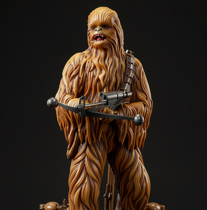 Chewbacca Star Wars V1! Printed 16k Res! HandPainted or Unpainted!