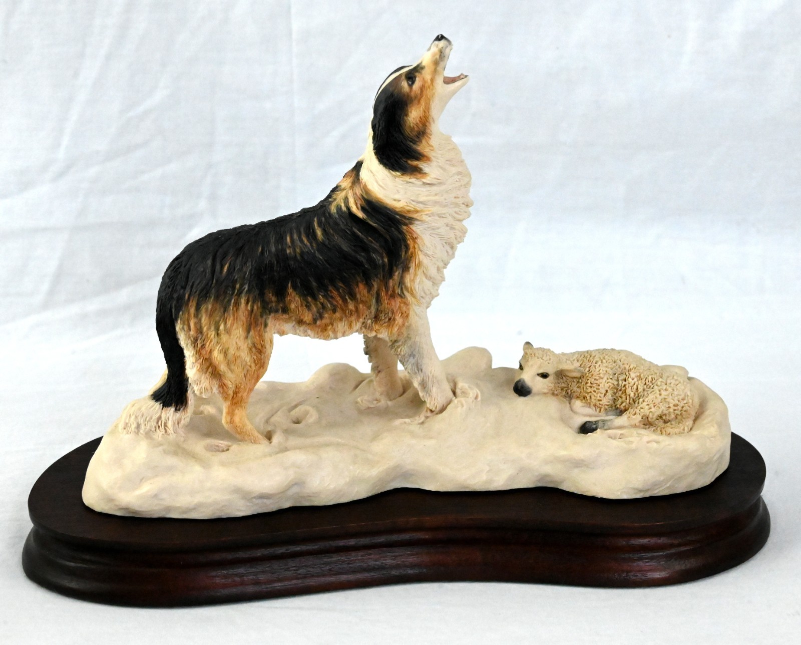 Schmid-Lowell Davis Lamb with Collie in Snow Figure w/Base 1987 #947/1750