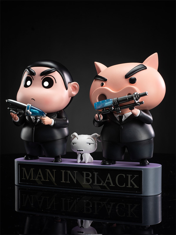 Crayon Shin-chan Man In Black Cos Limited Fashion Anime Model New In Stock