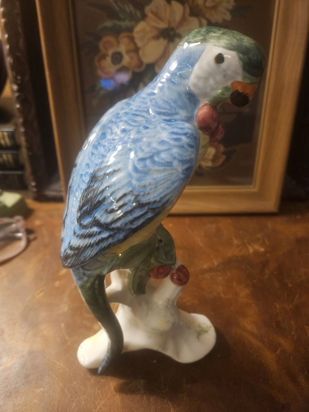 Chelsea House Parrot Figurine Italy 9 1/2″ Tall EUC 1980’s?