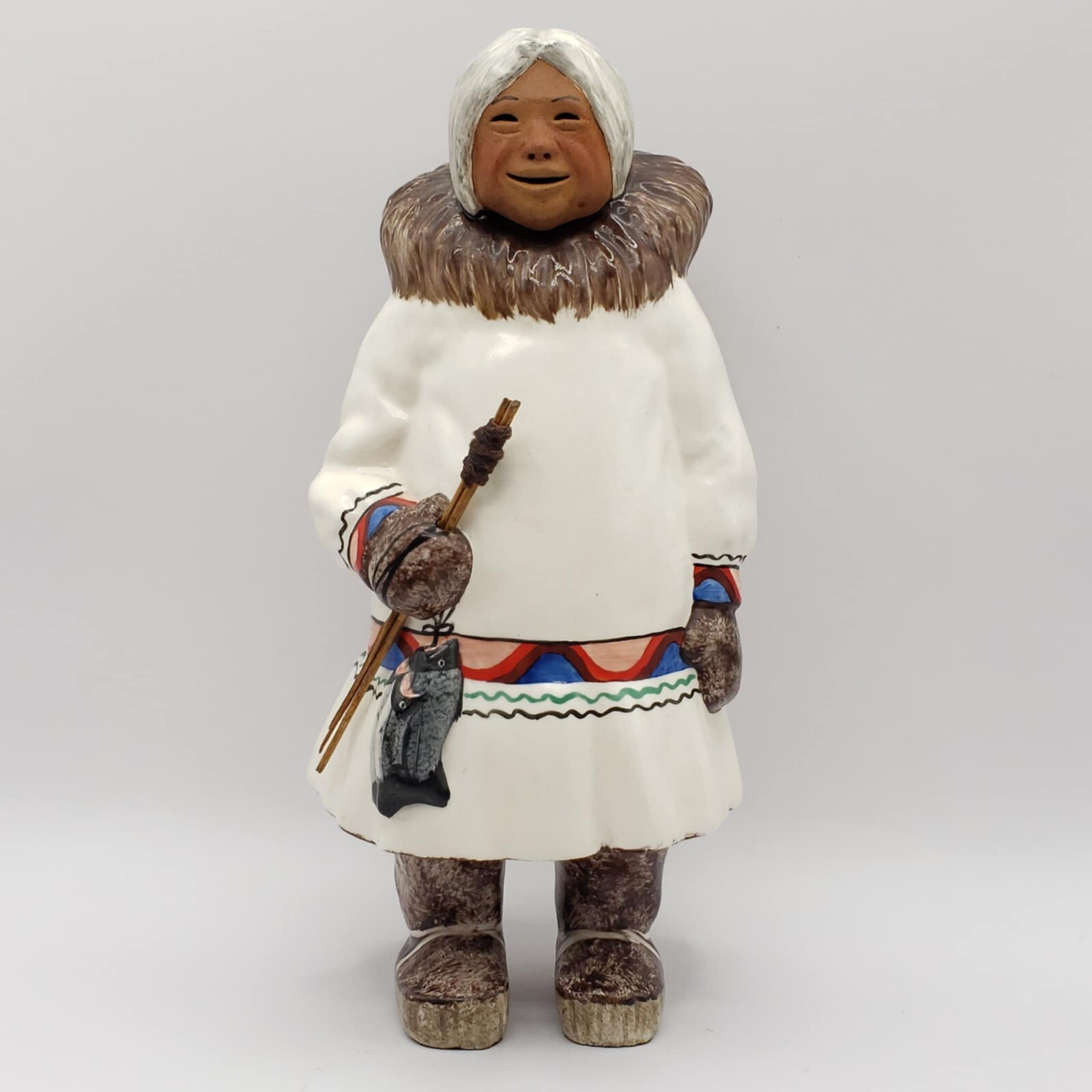 C. Alan Johnson Alaska Inuit Older Woman “Rachel” Ceramic Figurine©1962 AL9 Rare