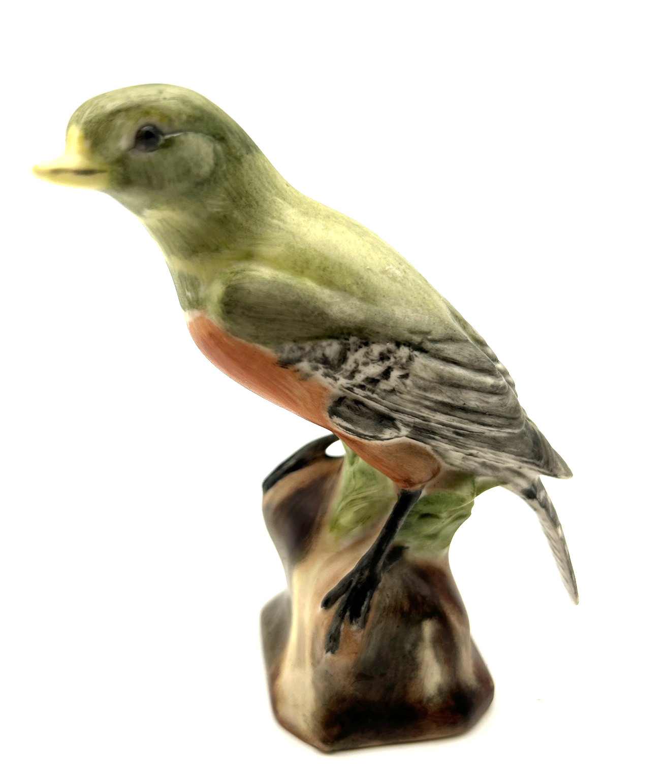 Vintage Standing Bird Hand Painted Porcelain Figurine Signed Maker Unknown