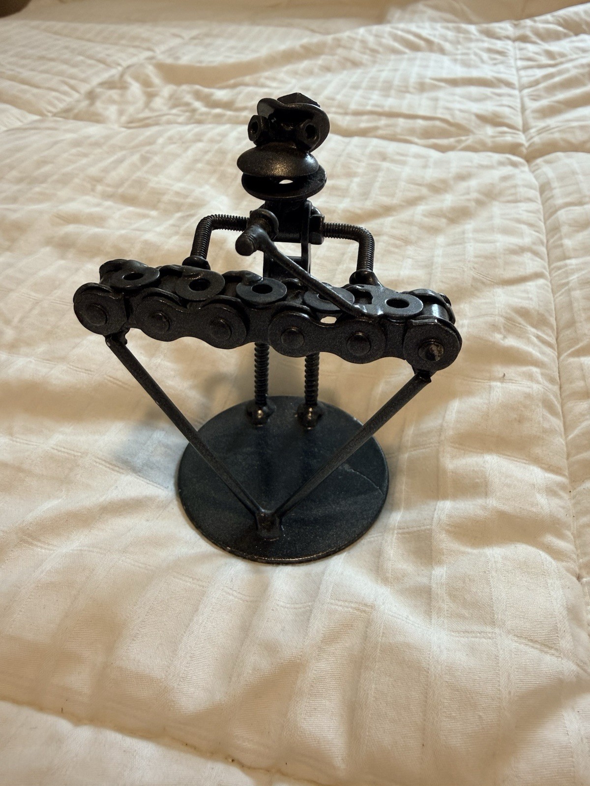 Piano Man Figure Custom Made With Nuts/bolts/chains 4 Inches Tall