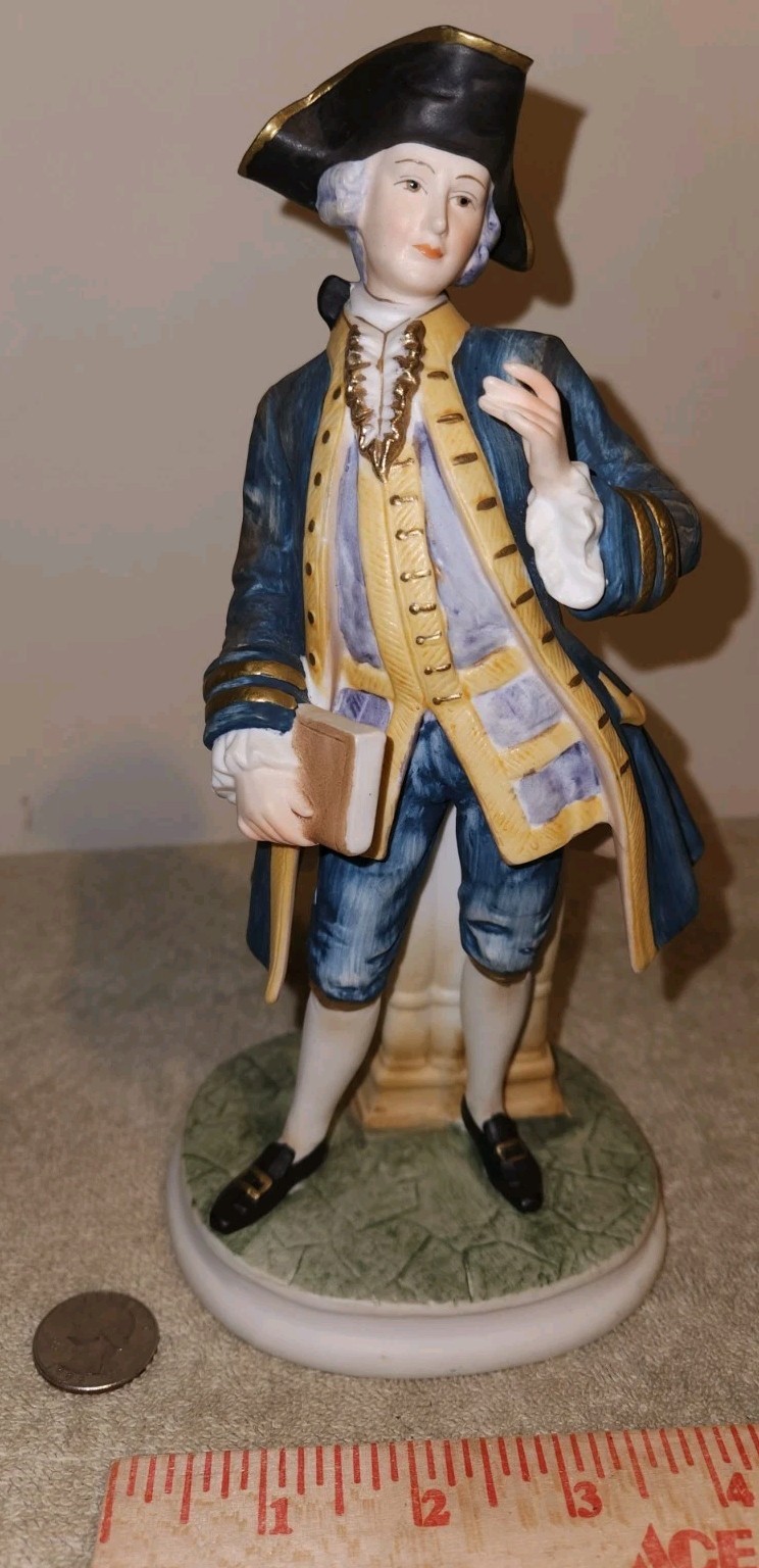 Vintage “Town Crier” Colonists Figurine / Statue by Andrea by Sadek #7844 Figure