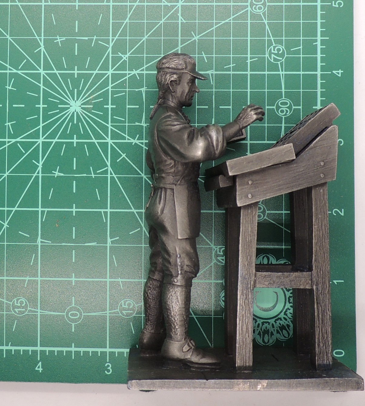 Franklin Mint Pewter The Printer Colonial America 1974