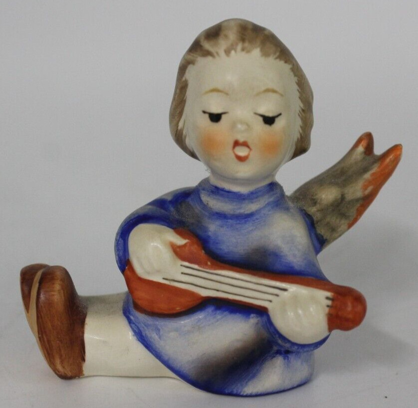 Hummel Goebel Herald Angel Holding Guitar 1979 Lute Germany Figurine