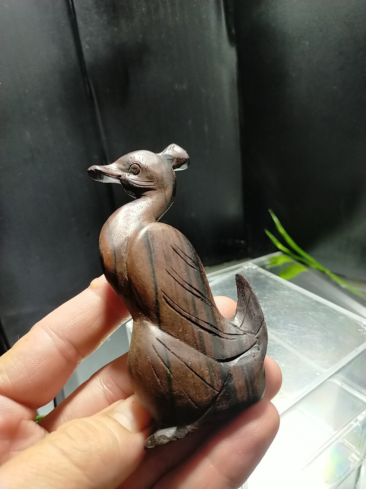 Vintage 1970’s Brazilian Rosewood Hand Carved Duck 52g 11x6cm VGC