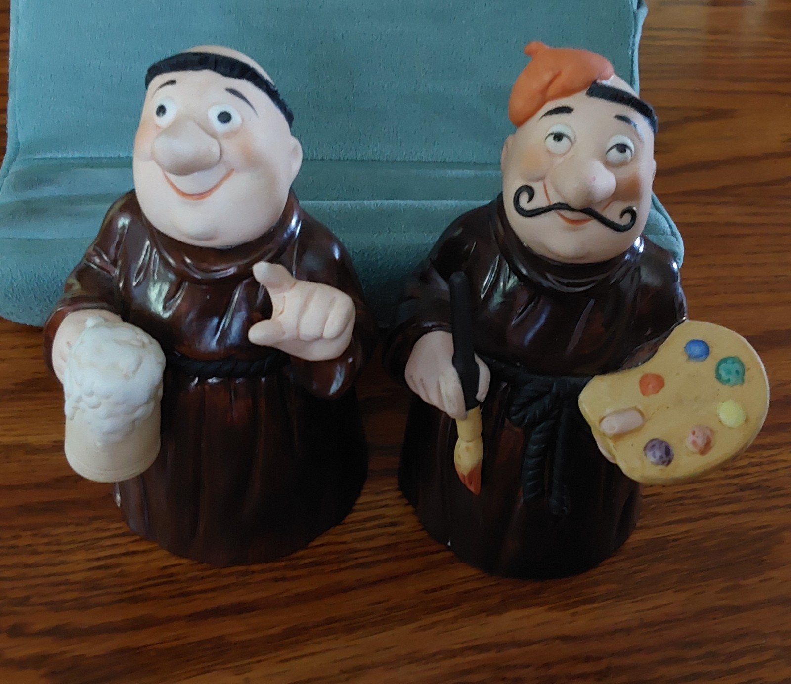 1984 Porcelain MONK Figures/Characters BEER DRINKER & PAINTER