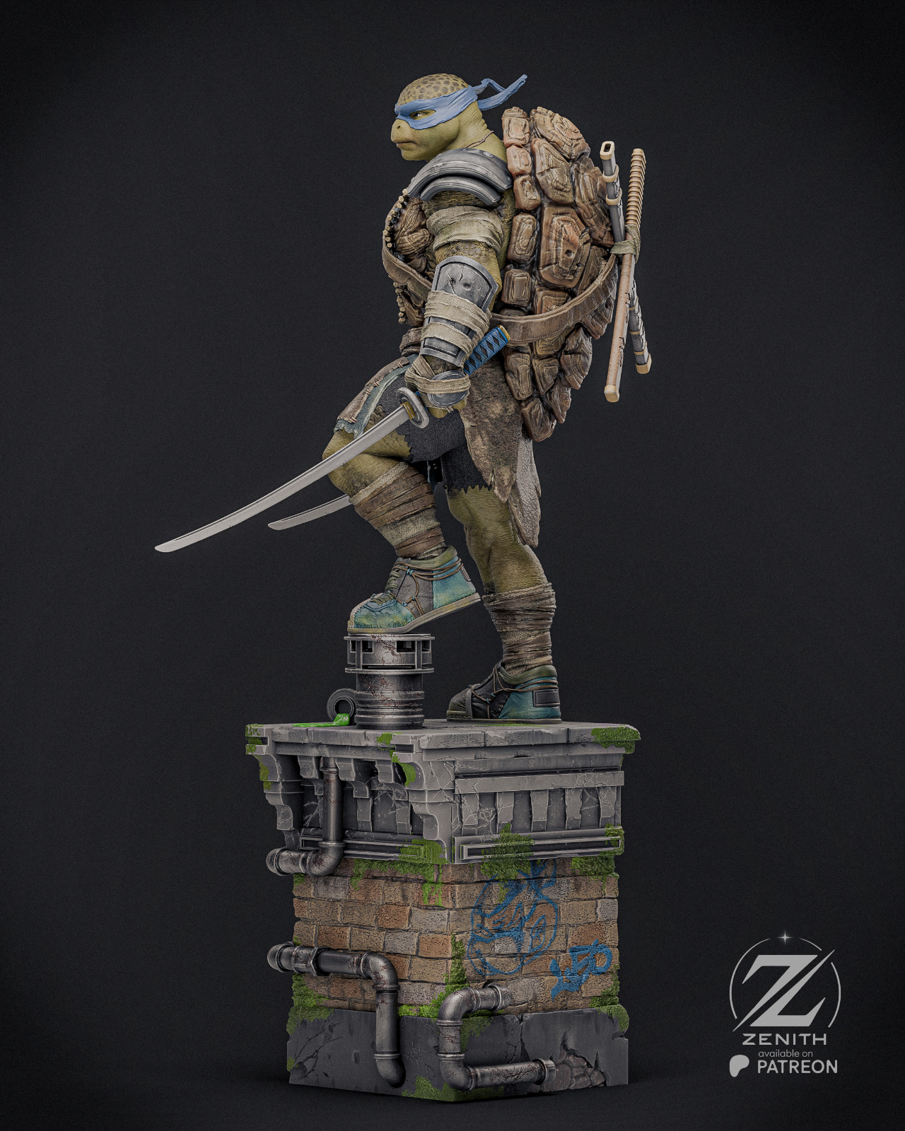 Leonardo | TMNT | Zenith | UNPAINTED | 1/8 Scale Resin Kit