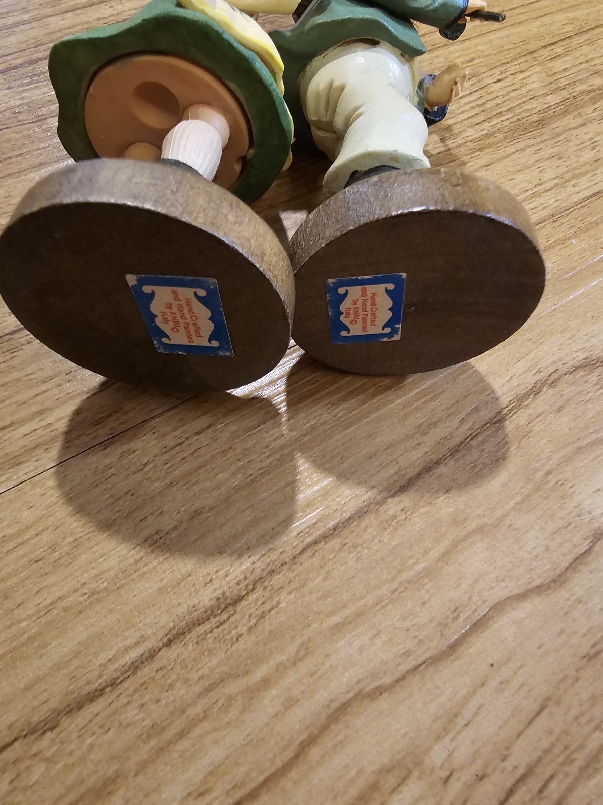 Vintage Anri Italy Boy and Girl Pair of Irish Figurines Shamrock St Patricks