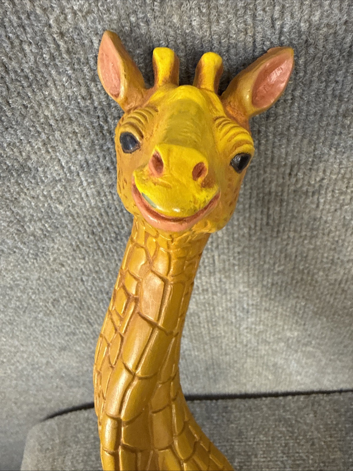 Vintage Homco Plastic Vintage Giraffe Wall Hanging Decor 1977 Set of 2, 18″ tall