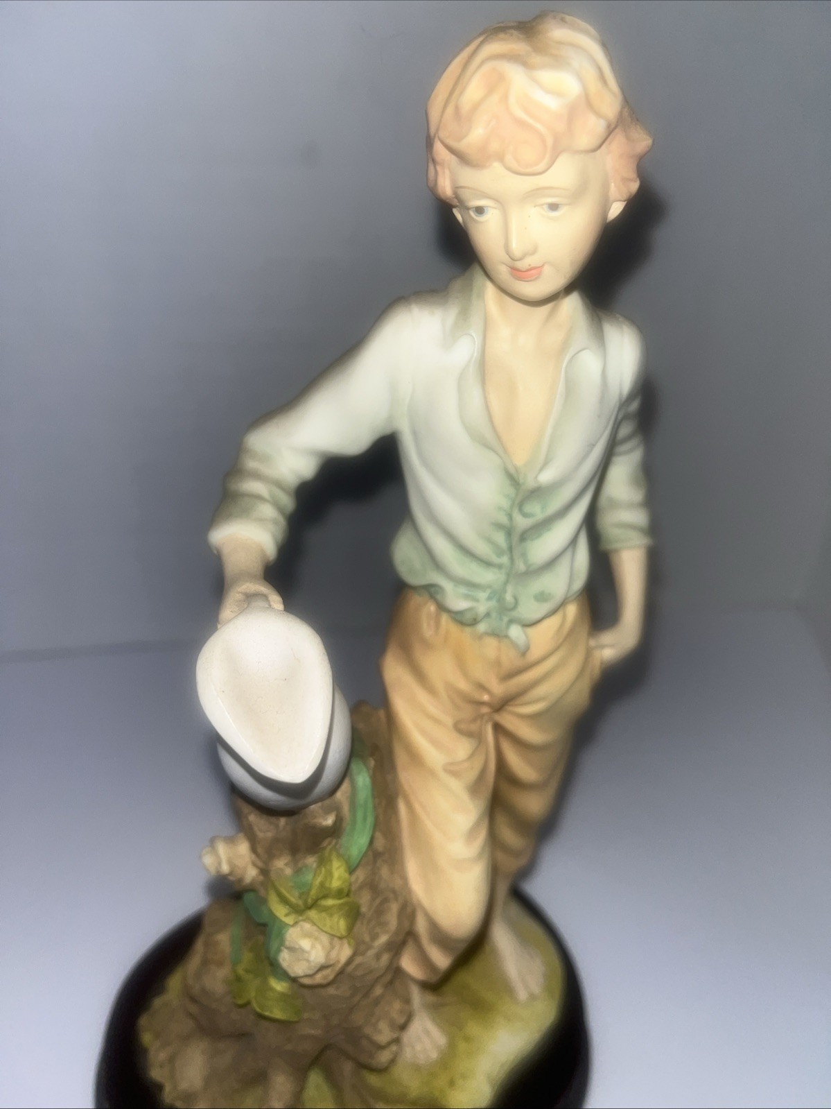 The Mirella Collection Boy with Water Pitcher 10” DaVinci Collection wood base