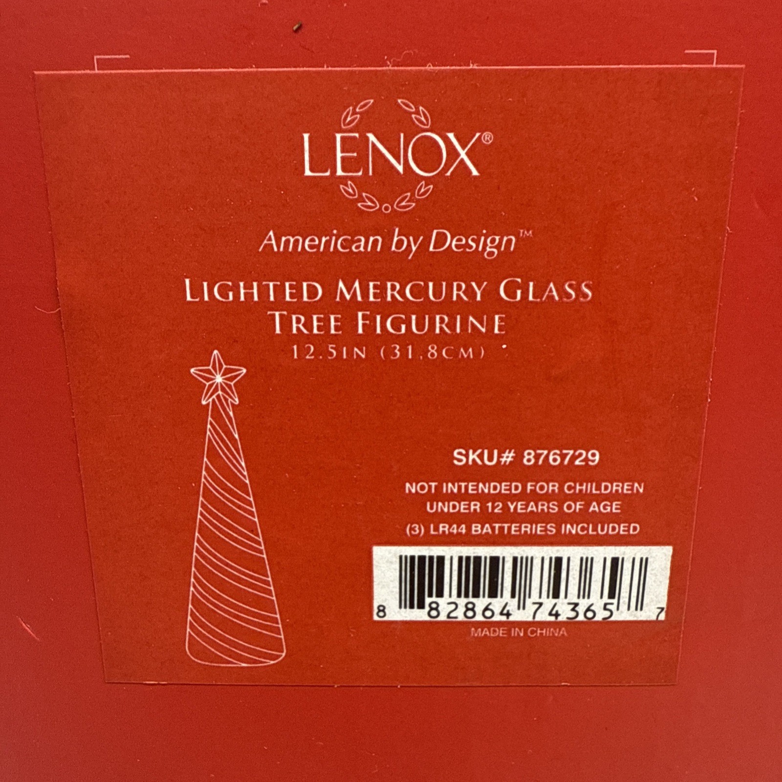 Lenox Lot of 3 Silver/White Lighted Mercury Glass Tree Figurines 9.5,11 & 12.5”