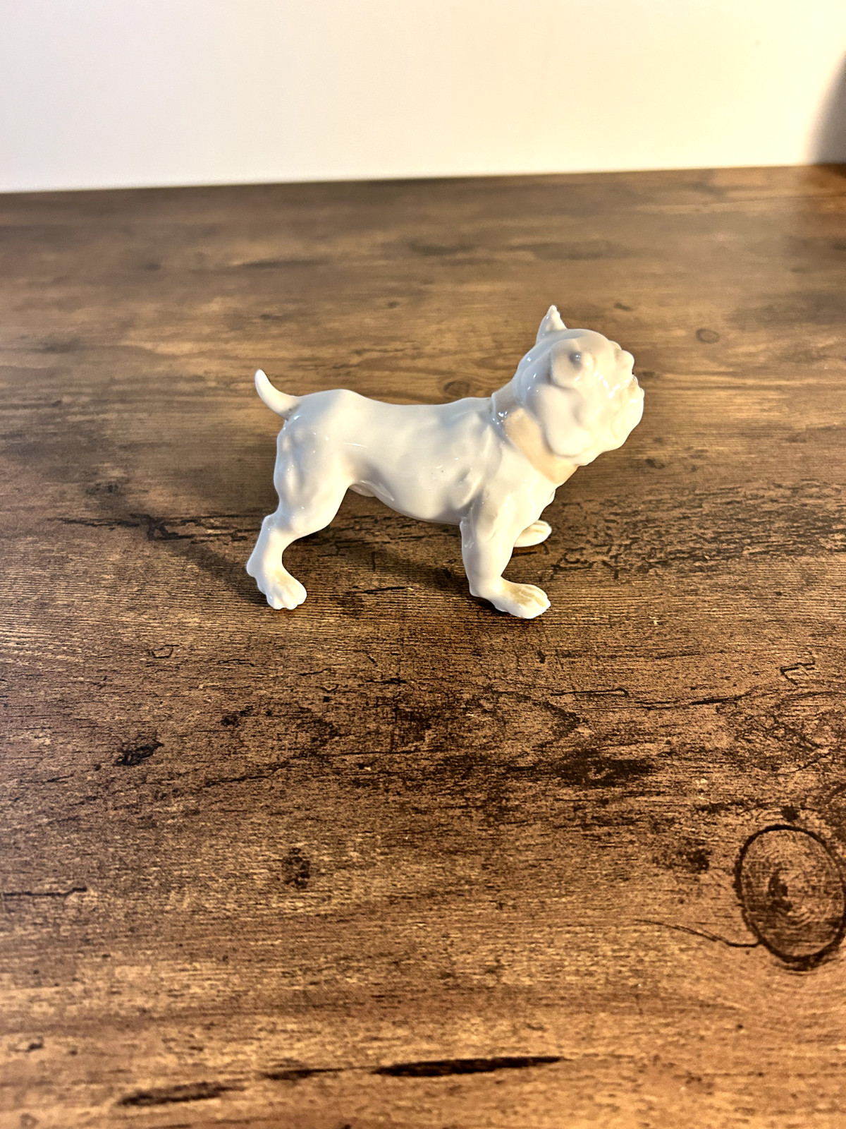 Vintage 1960s Lenwille Ardalt Porcelain Bulldog Figurine