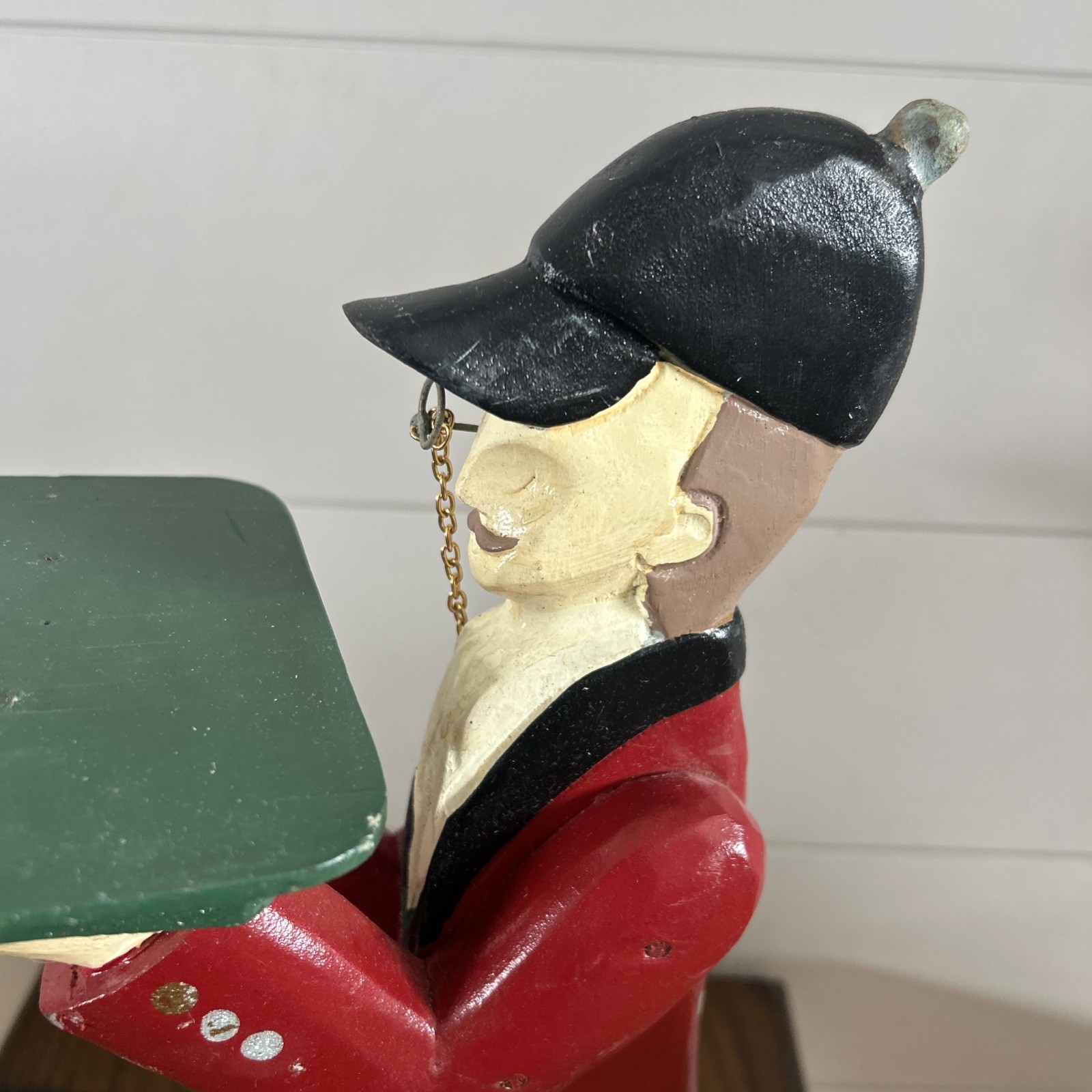 Vtg Christmas Folk Art Wooden Butler Stand Hand-Painted Free Standing 17” tall