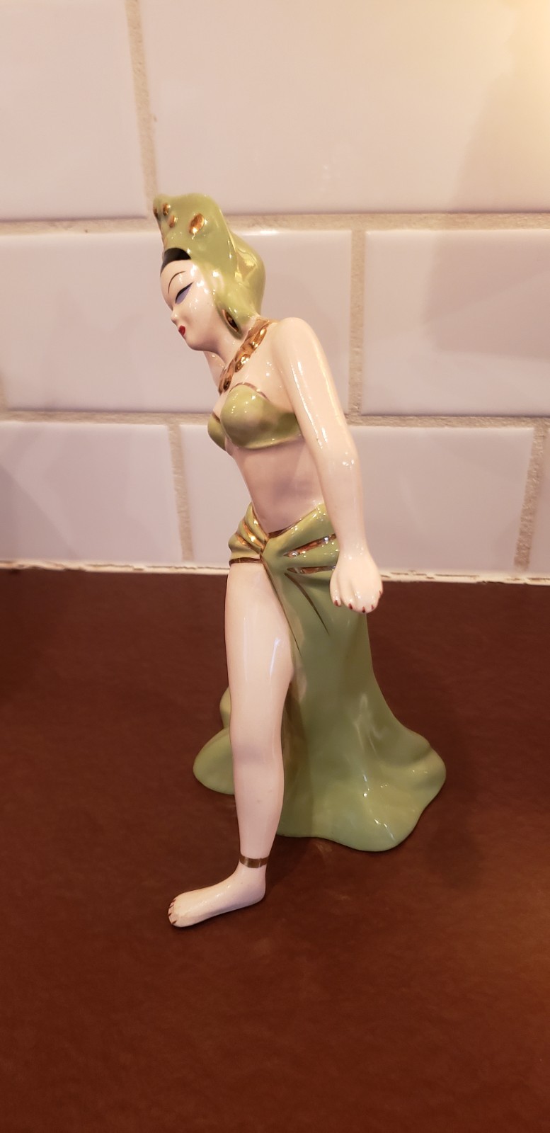 Vintage Napco Japan MCM Exotic Asian Dancers Figurines 8″
