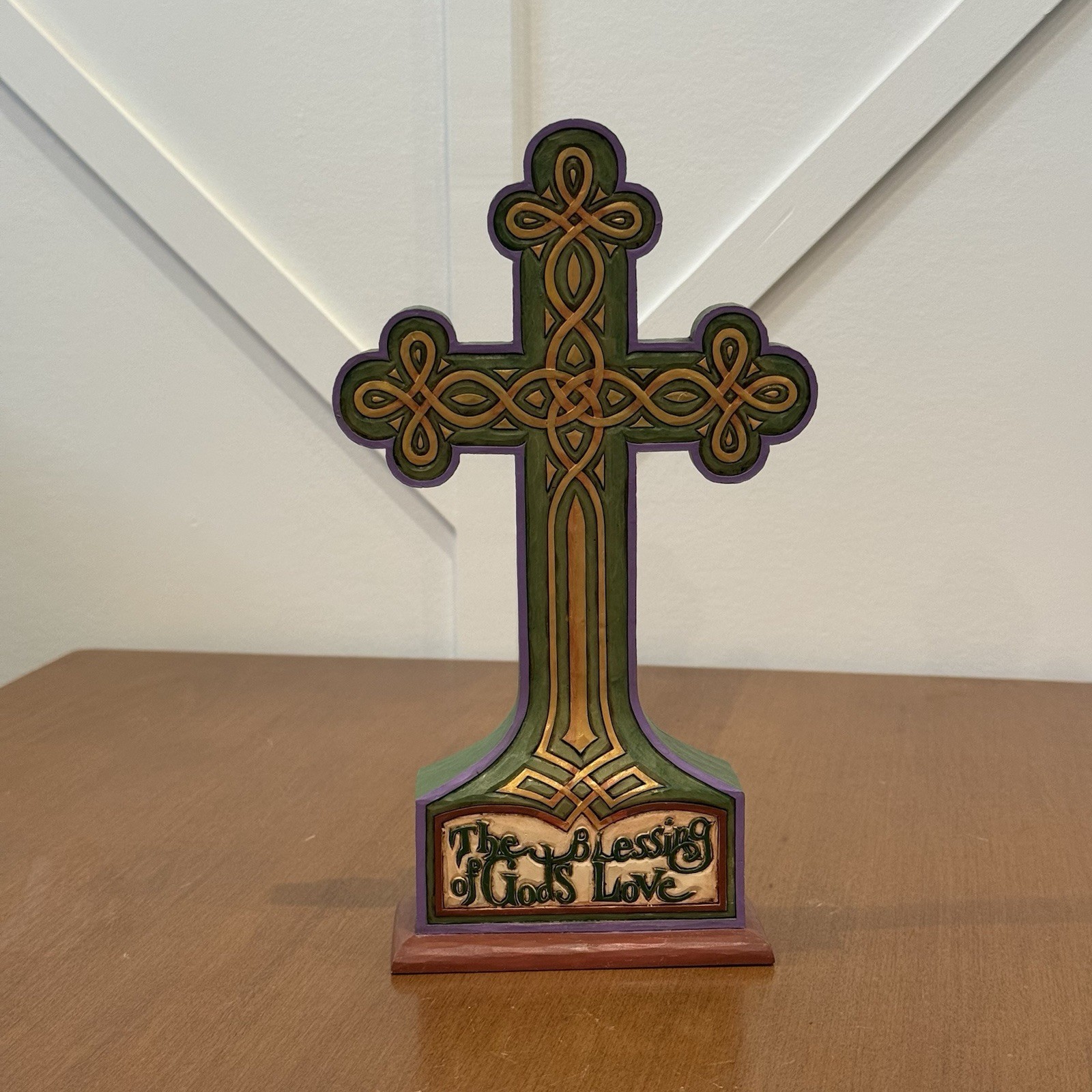 Jim Shore Irish Blessing Cross 4037648 May Your Days Be Blessed w/ Love 2013 HTF