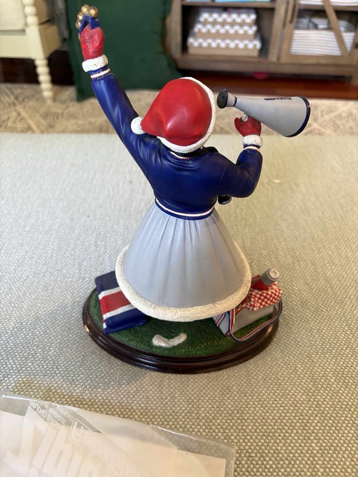 New York Giants Mrs Clause Danbury Mint Christmas Statue COA Holiday Santa