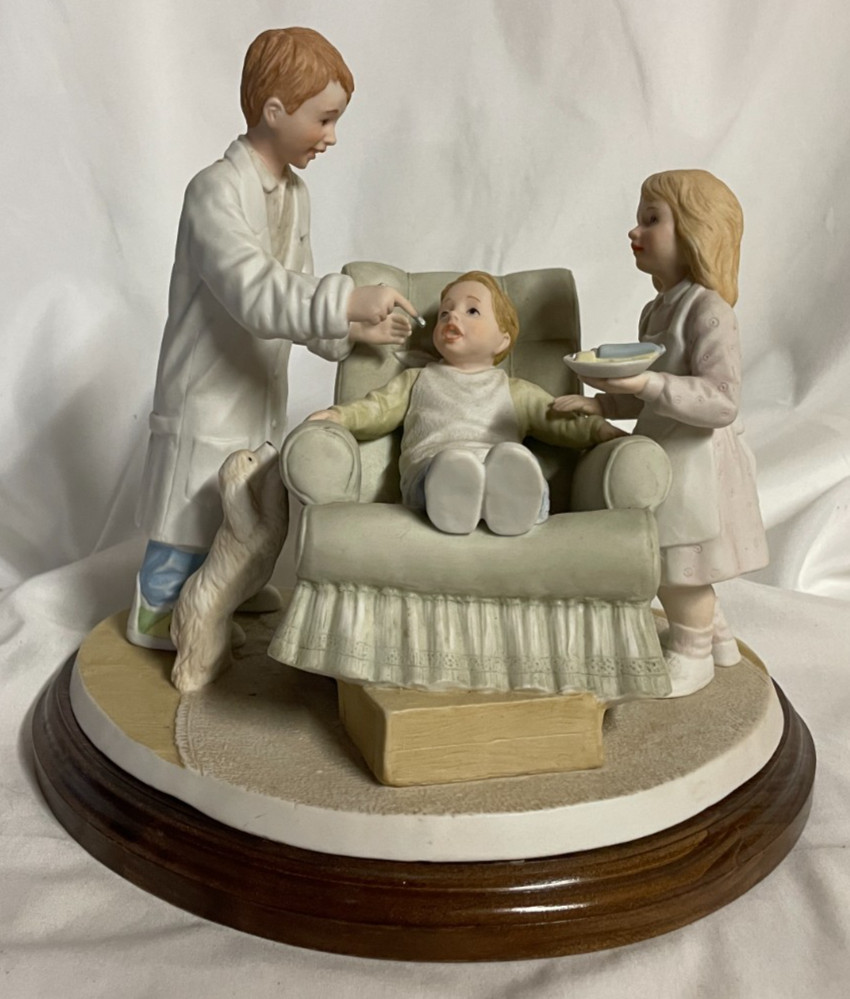Ronadro Porcelain Dentist Figurine “Playing Dentist” Limited Edition 12 of 950